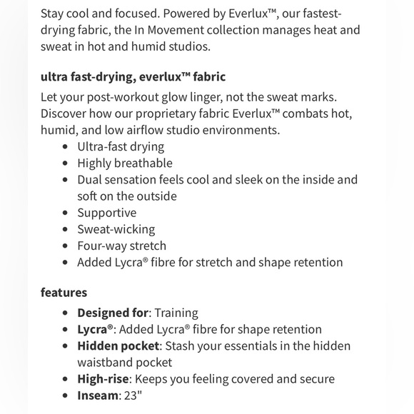 Lululemon Women’s Black Crop Leggings Pants Bottoms Sz 10. Style Number: W6BARS - Picture 5 of 6